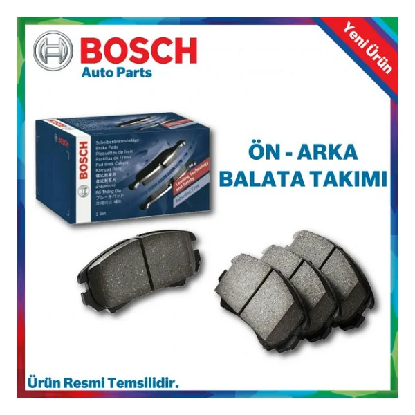 Toyota Corolla Auris Bosch Ön Arka Fren Balata Takımı 2013 - 2018 - Görsel 3