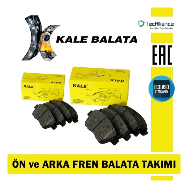 Toyota Auris 1.33 2009-2012 Kale Ön Ve Arka Fren Balatası - Görsel 3