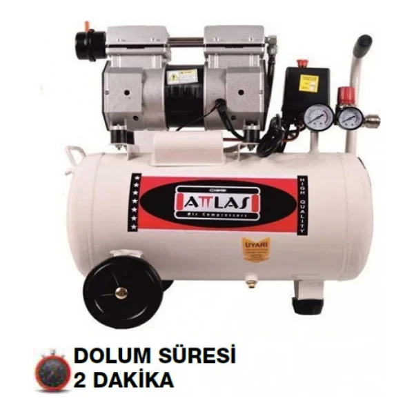 Attlas Sc 1025 24 Lt Sessiz Yağsız Hava Kompresörü - Görsel 2