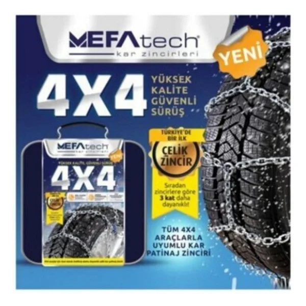 Mefatech 4x4 Jeep Ve Minibüs 1500 Extra Kar Zinciri - Görsel 3