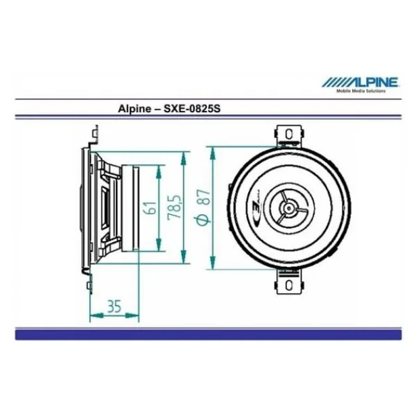 Alpine Sxe-0825s 150 W 8 Cm Oto Hoparlör - Görsel 5