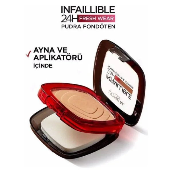 L'oreal Paris Infaillible 24h Fresh Wear 220 Sand 9 Gr Pudra Fondöten - Görsel 5