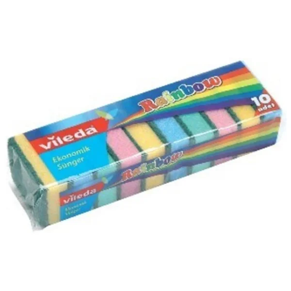 Vileda Rainbow 10'lu Bulaşık Süngeri - Görsel 3
