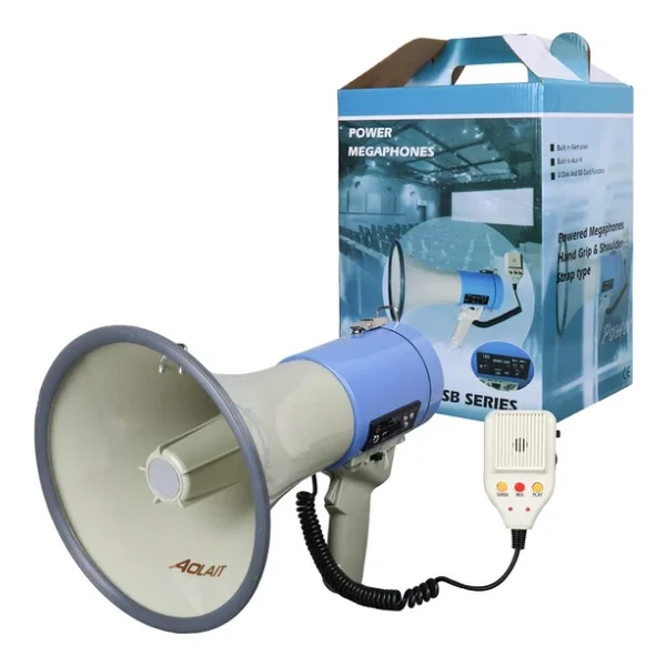 Magicvoice Mv-66 USB Sd Mmc Mayklı 25 W Megafon Pilli Ve Şarj Üniteli Sirenli Can Kurtaran Yüksek Sesli Megafon - Görsel 3