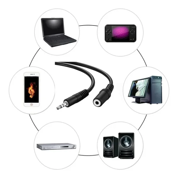 Ayt 3.5 Mm Stereo Erkek Dişi 10 Metre Uzatma Kablo Mikrofon Kulaklık Aux Uzatma Kablosu - Görsel 5