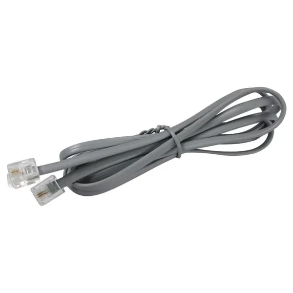 Powermaster PM-1277 Telefon Hat Kablosu Hazır 1.5 Metre 6P/2C Jack Soketleri Takılı Sabit Hat Telefon Kablosu - Görsel 4