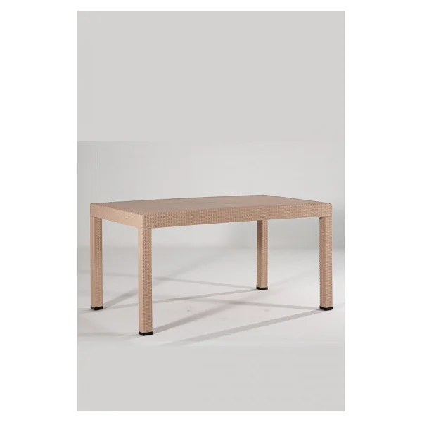 Sandalie Rattan 90x150 Camsız Cappucino Masa - Bahçe&Balkon&Teras - Görsel 3