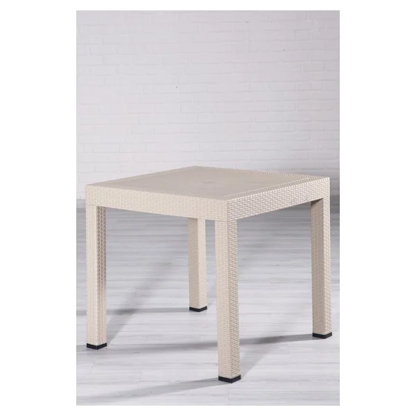 Sandalie Rattan 80x80 Camsız Cappucino Masa - Bahçe&Balkon&Teras - Görsel 4