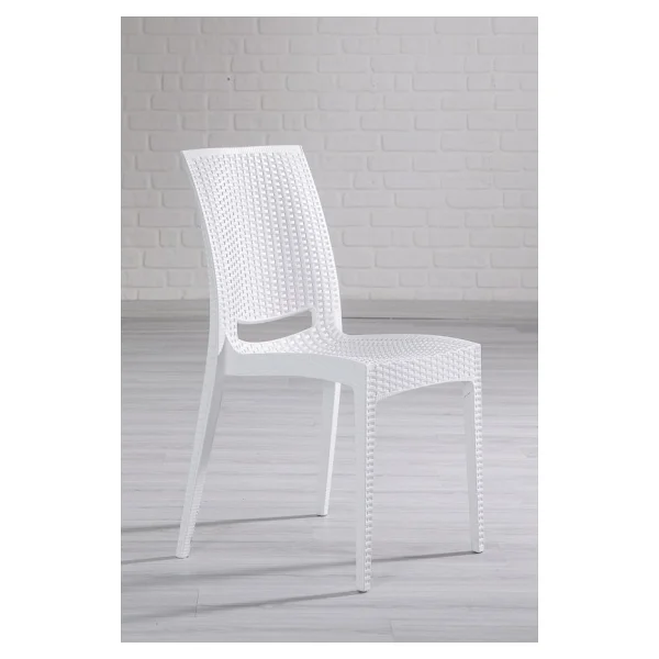 Sandalie 2 Adet Rattan Beyaz Sandalye / Balkon-Bahçe-Teras - Görsel 6