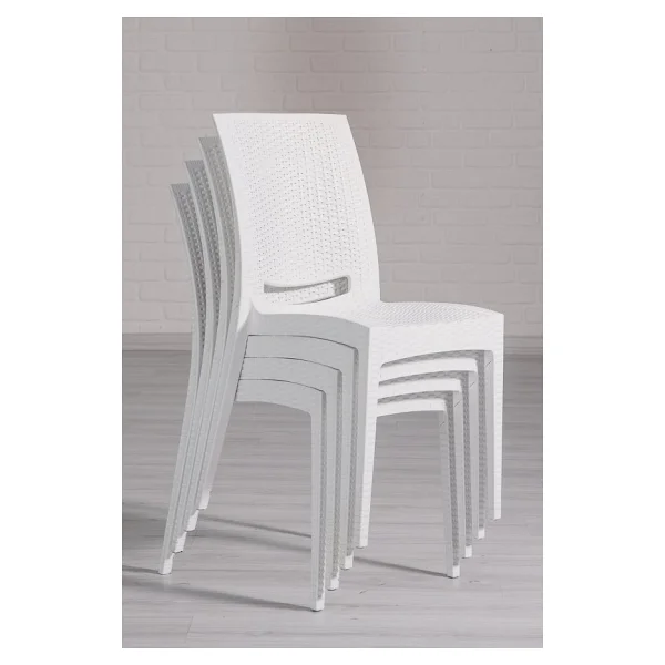 Sandalie 2 Adet Rattan Beyaz Sandalye / Balkon-Bahçe-Teras - Görsel 7