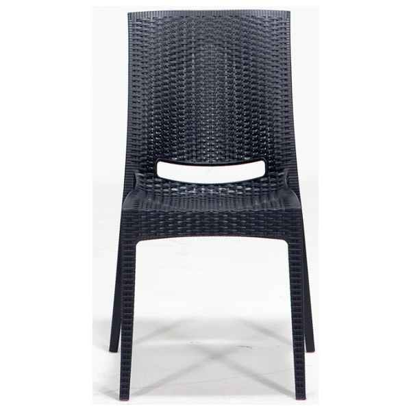Sandalie Rattan Camlı Lüx 80x80 Bahçe&Balkon&Teras Masa Seti - Antrasit - Görsel 5