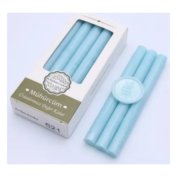 Mühür Mumu Çubuk 11mmx120mm 10 Lu Paket Model: 621 Bebe Mavi - Görsel 3
