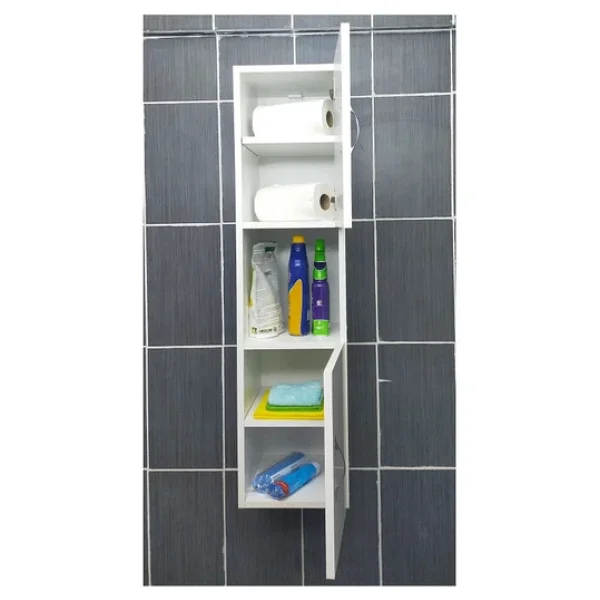 Irmak Mobilya 2 Kapaklı Bölmeli Banyo Asma Boy Dolabı Çok Amaçlı Duvara Monteli Dolap - Görsel 6