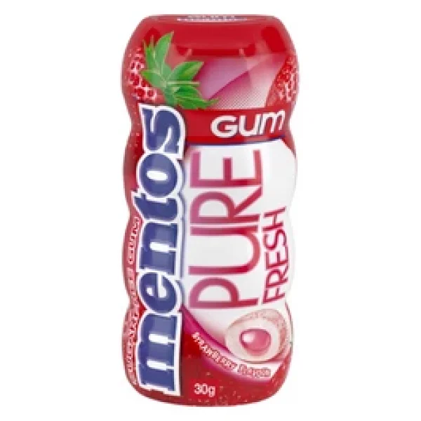 Mentos Pure Fresh Çilek Aromalı Draje Sakız 30 G. X 12 Adetli - Görsel 2