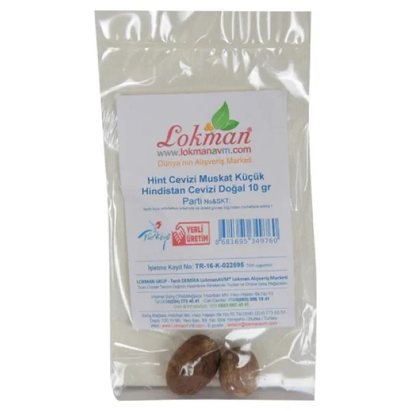 Doğal Muskat Hint Cevizi Küçük Hindistan Cevizi 10 Gram Paket - Görsel 4