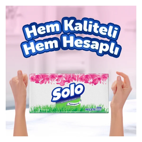 Solo 200'lü 6 Adet Kağıt Peçete - Görsel 4