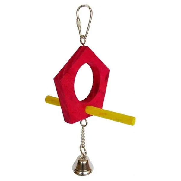 Eastland Çıngıraklı Ahşap Tünekli Kuş Oyuncağı 22 Cm - Görsel 3