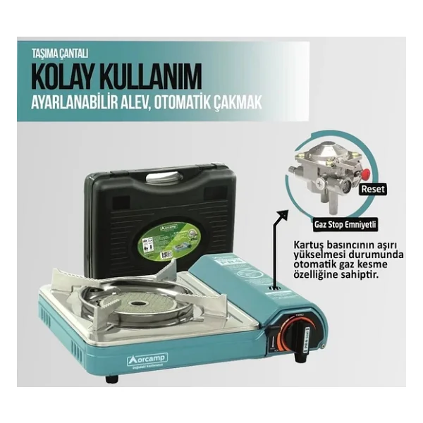 Orcamp Seramik Pro Ck-508 Portatif Kamp Ocağı - Görsel 4