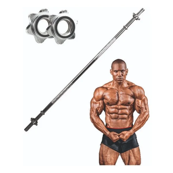 Clifton Düz Bar 120 Cm Krom Halter Ağırlık Barı - Görsel 3