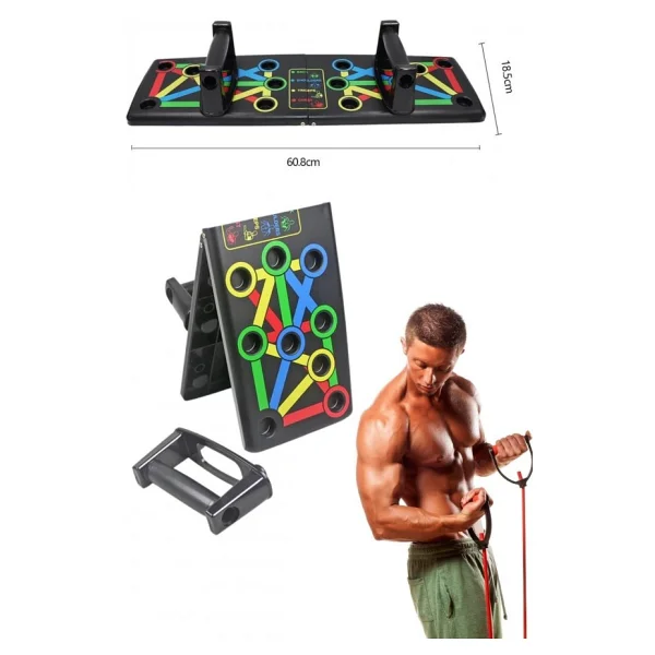Modacar Buffer Çok Fonksiyonlu Katlanabilir Şınav Tahtası Platformu Fitness Spor Kondisyon Sağlama Aleti - Görsel 6