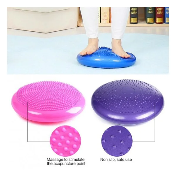 Leyaton Denge Diski Balance Trainer Denge Topu Pilates Balans Disk Kırmızı - Görsel 4