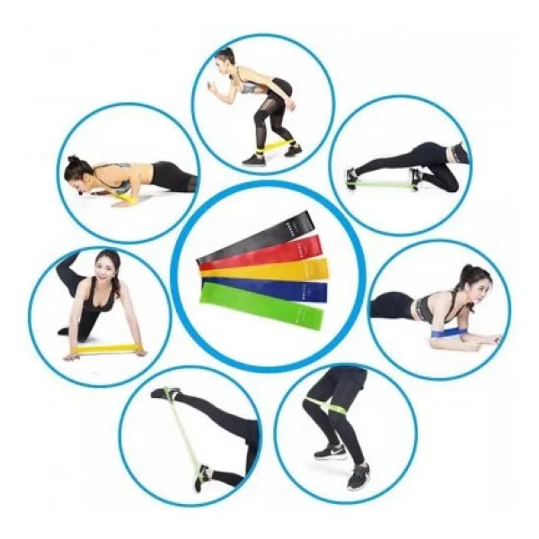 Leyaton 3 Lü Aerobik Bandı Latex Bant Set Pilates Yoga Lastiği - Görsel 4