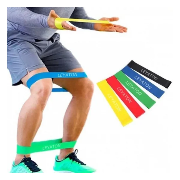 5'li Set Aerobik Band Latex Aerobik Bandı Pilates Yoga Lastiği - Görsel 3