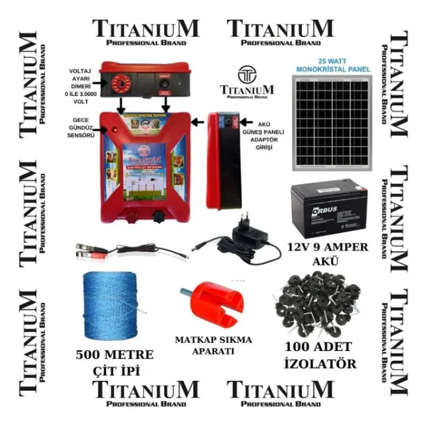 Titanium Night Shock 30k Elektirikli Çit Sistemi Set-2 30000 Volt - Görsel 3