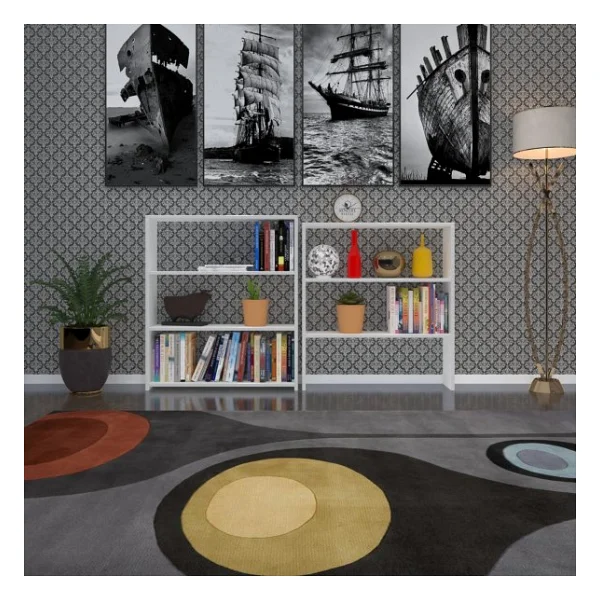 Kenzlife Kitaplık Süper Ga 180x80x19 Byz 6 Katlı Tek Bölme Çift Bölme Opsiyonlu Ofis Mutfak Banyo Dolabı Arkalıksız - Görsel 4