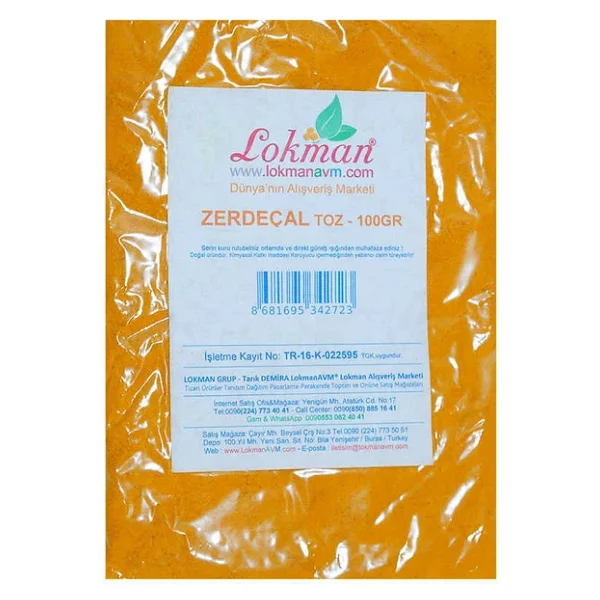 Lokmanavm Zerdeçal Toz 100gr Pkt - Görsel 4