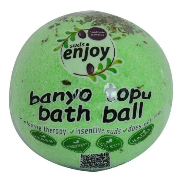 Okaliptuslu El Yapımı Banyo Bombası Banyo Topu Yeşil 90-120 Gr - Görsel 2