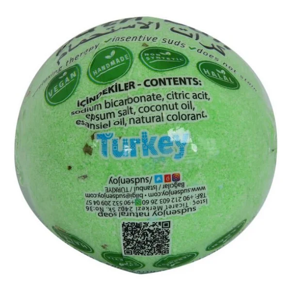 Okaliptuslu El Yapımı Banyo Bombası Banyo Topu Yeşil 90-120 Gr - Görsel 3