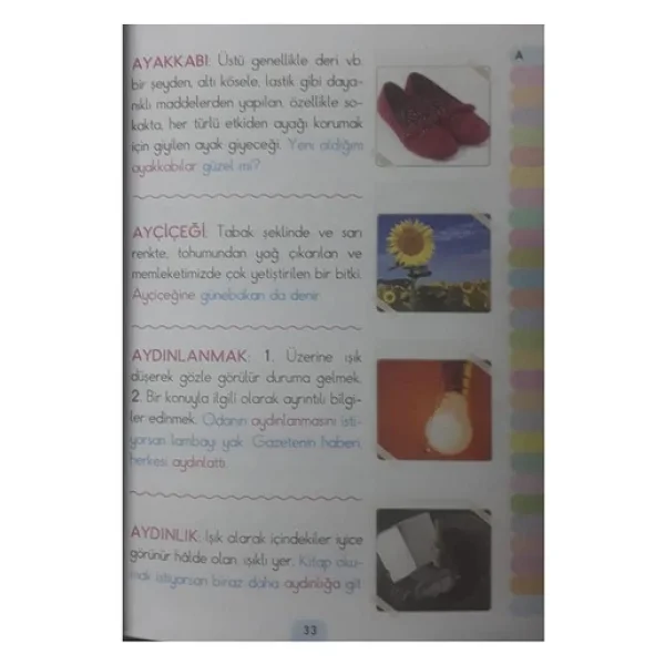 Resimli Türkçe Sözlük Örnek Cümleli 1 Adet Tdk Yeni Yazım Kılavuzuna Uygun Ema Resimli Renkli Türkçe Sözlük 14x19 Cm 1 Adet 1, 2 Sınıf - Görsel 3