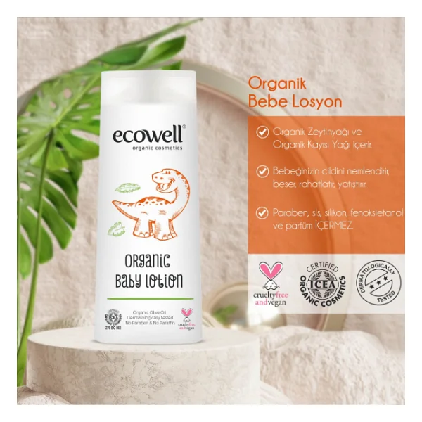 Ecowell Organik Bebek Losyonu 300 Ml - Görsel 9
