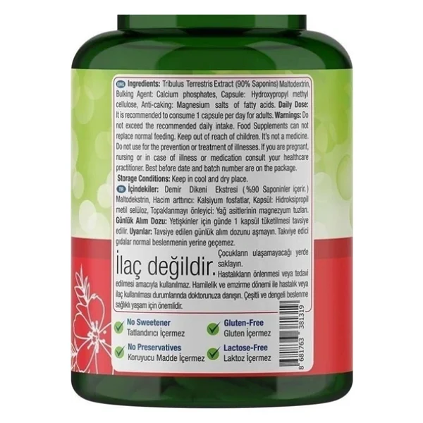 Nature's Supreme Tribulus Terrestris 90 Kapsül - Görsel 5