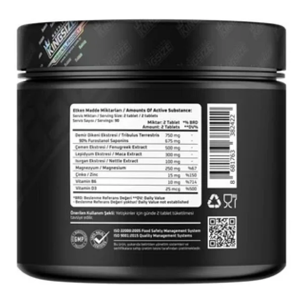 Kingsize Nutrition Alpha King 180 Tablet - Görsel 4