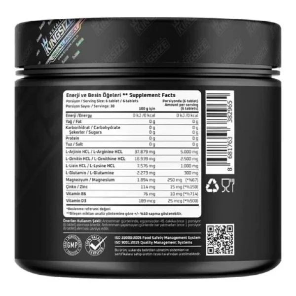 Kingsize Nutrition Gh Complex 180 Tablet - Görsel 2