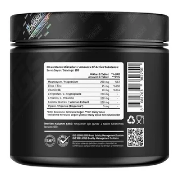 Kingsize Nutrition Zma Complex 100 Tablet - Görsel 6