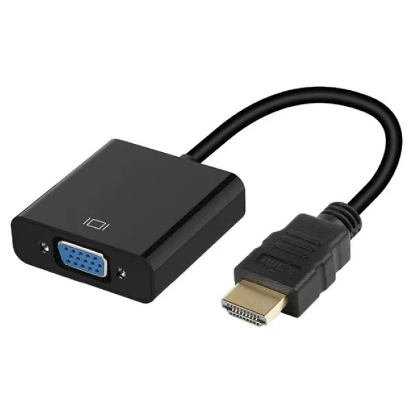 Hdmı To Vga Kablo Çevirici Dönüştürücü + Ses - Görsel 2