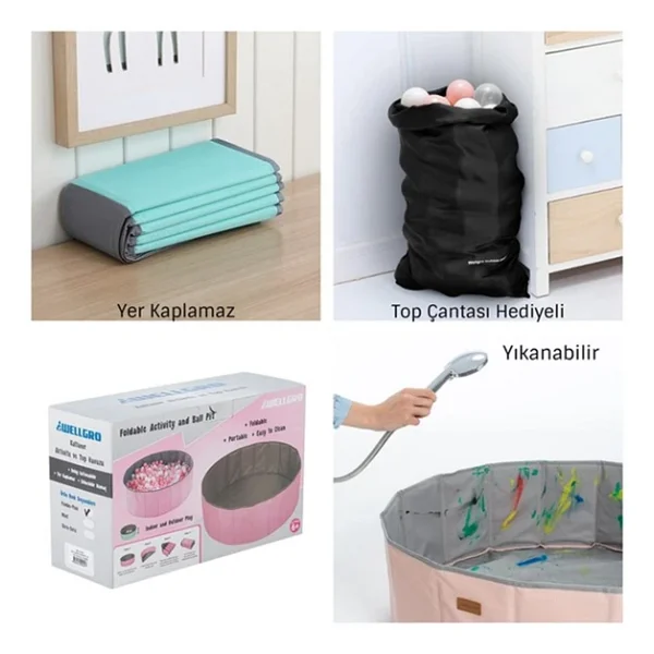 Wellgro Katlanır Aktivite Ve Top Havuzu 150 Toplu - Görsel 5