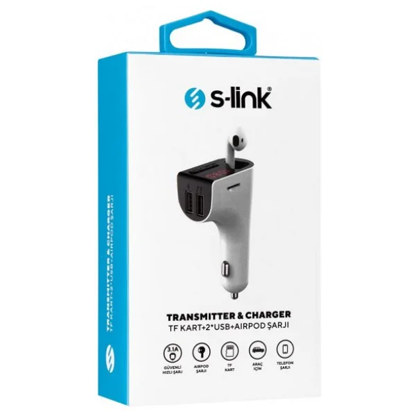 S-Link Sl-Bt245 5v 3.1 A 5 V 1 A Bluetooth Fm Transmitter - Görsel 2