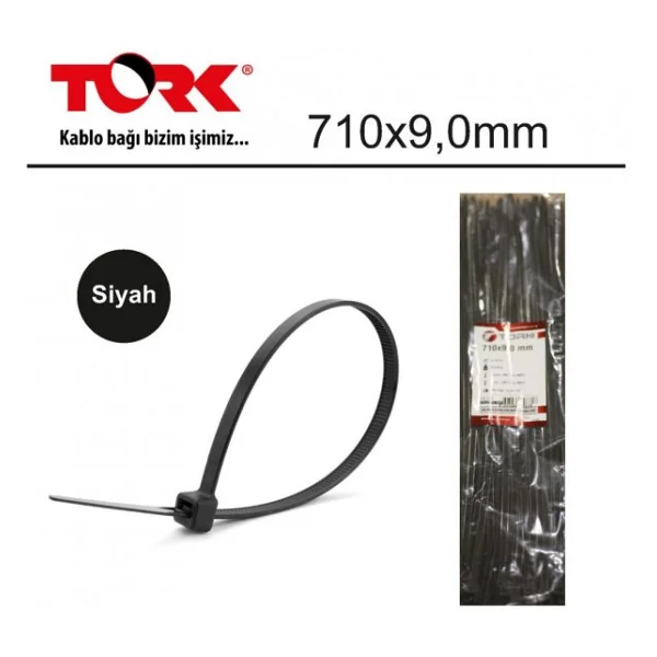 Tork Trk-710-9,0mm Beyaz 100lü Kablo Bağı - Görsel 3