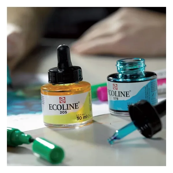 Talens Ecoline 30 Ml 318 Carmine Sıvı Sulu Boya - Görsel 6