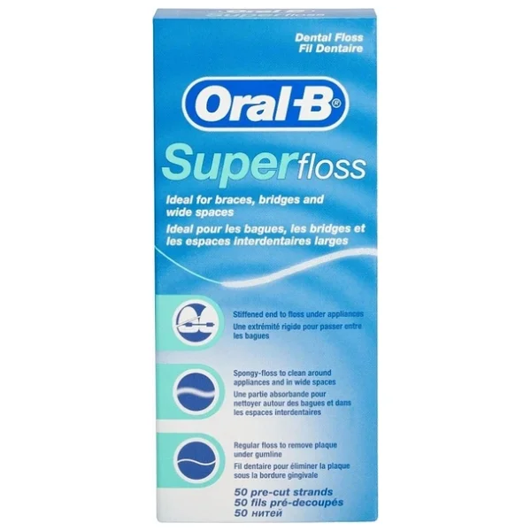 Oral-B Super Floss 50'li 12 Adet Diş İpi - Görsel 4