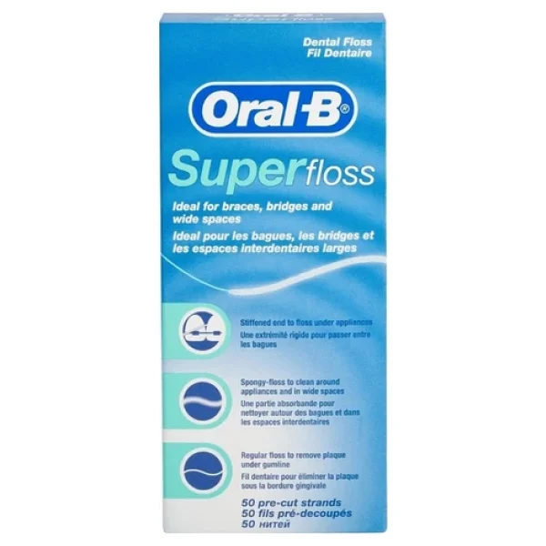 Oral-B Super Floss 50'li 12 Adet Diş İpi - Görsel 3