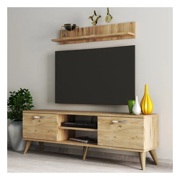 Safir 138 Lik L Raflı TV Ünitesi Çam - Tvu0402 - Görsel 4
