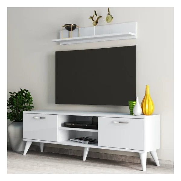 Safir 138 Lik L Raflı TV Ünitesi Beyaz - Tvu0401 - Görsel 4