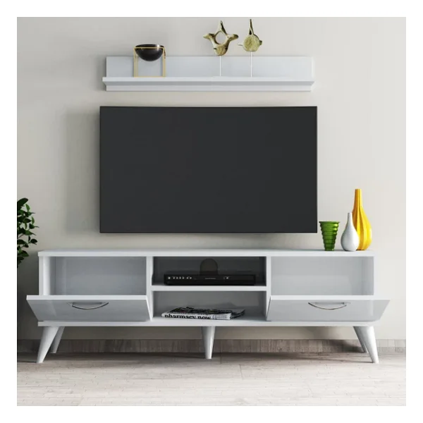 Safir 138 Lik L Raflı TV Ünitesi Beyaz - Tvu0401 - Görsel 5