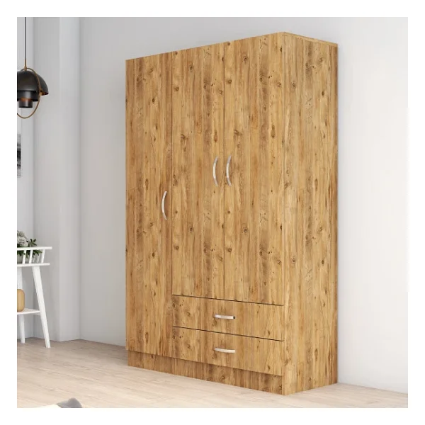 Tanmob 3 Kapılı Iki Çekmeceli Geniş Gardrop Çam - Grd0502 - Sarı - Görsel 4