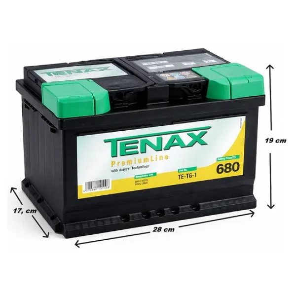 Tenax 12 V 74 Ah Amper 680a En Akü - Görsel 2
